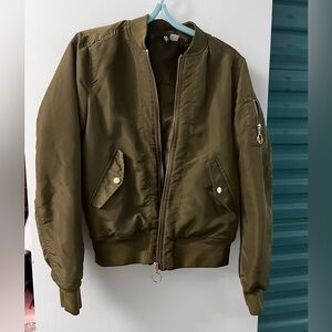 H&M Divided Olive Green Bomber Jacket
